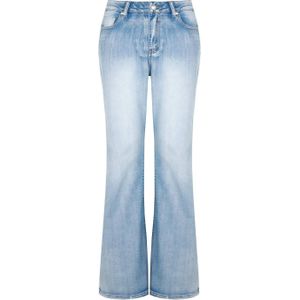 G-maxx X Froukje regular waist flared jeans light blue denim