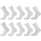 Apollo sokken met all-over print - set van 10 wit