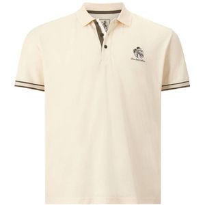 Charles Colby polo EARL KAHEDIN Plus Size met logo wit