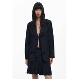 Desigual - Klassieke Flockarty - Damesjas - Zwart - Polyester