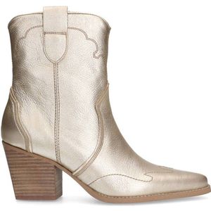 Manfield Leren Cowboylaarzen Goud Metallic