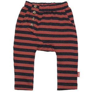 BESS baby gestreepte regular fit broek rood/zwart