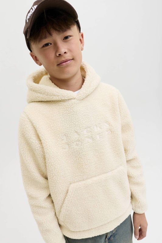 JACK & JONES JUNIOR teddy hoodie beige