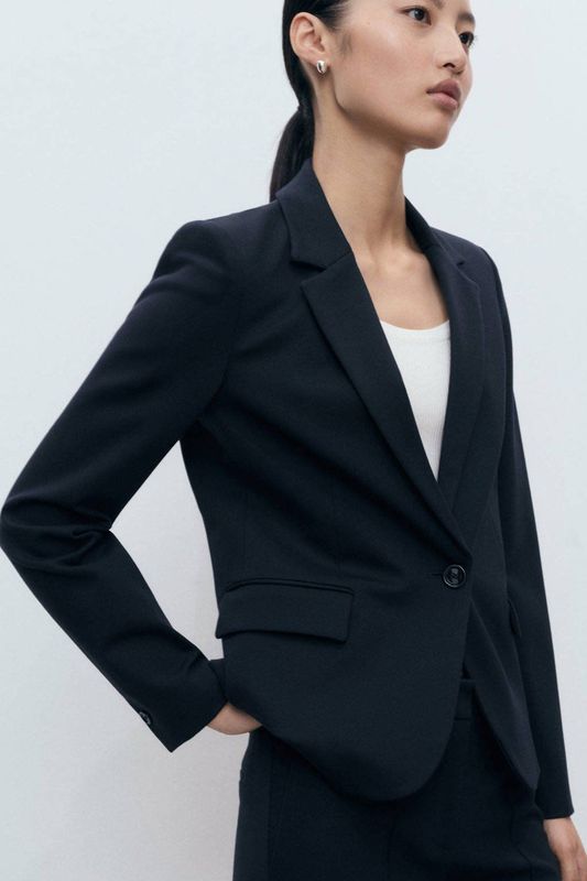 Mango - Getailleerde Blazer - Donkerblauw