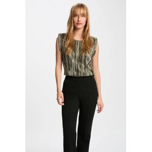 Morgan gestreepte top zwart met glitter