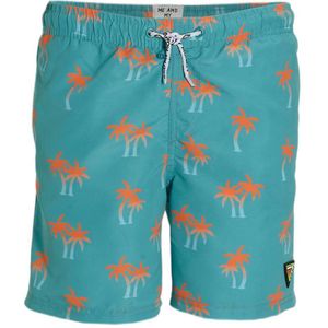 Me & My Monkey zwemshort Perren met all over print turquoise