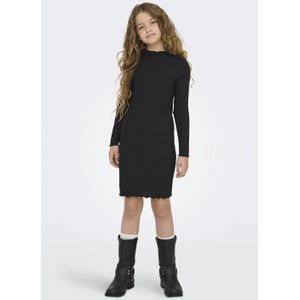 ONLY GIRLS - Midi-jurk - Jersey - Lange Mouwen - Hoge Hals - Regular Fit
