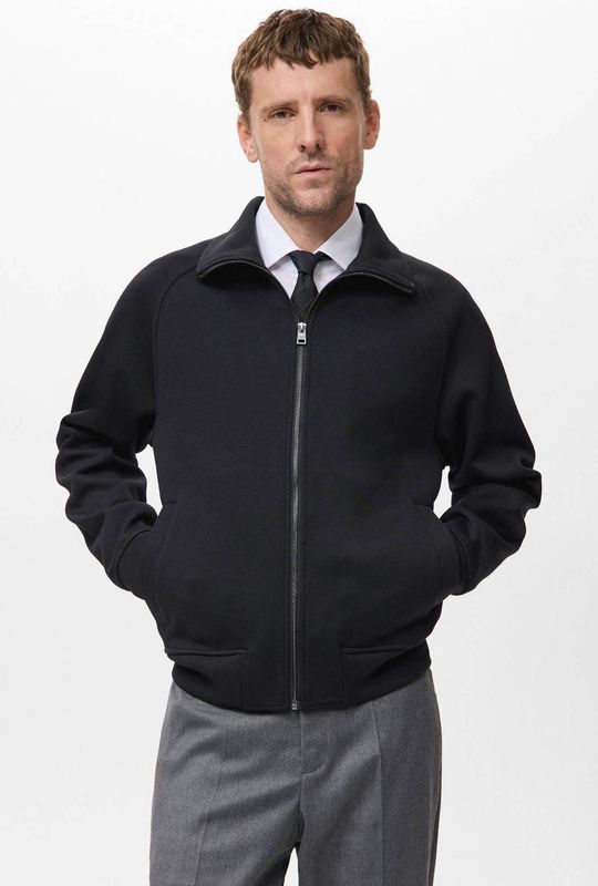 MANGO MAN Sweatvest 'Sollerz'  zwart