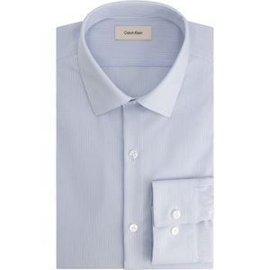Calvin Klein slim gestreepte zakelijk overhemd lichtblauw