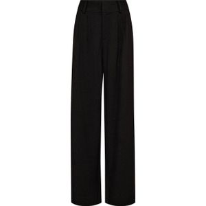 Mos Mosh wide leg regular waist broek zwart met glitter