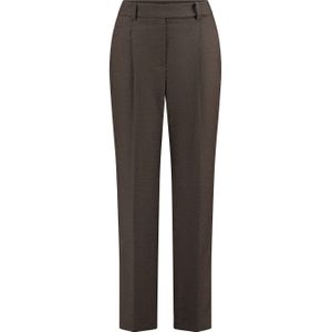 Claudia Sträter wide leg high waist pantalon donkerbruin