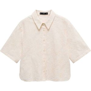 Mango gebloemde blouse beige