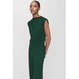 MANGO - Jumpsuit 'Aubrey' - Donkergroen - Lang/maxi