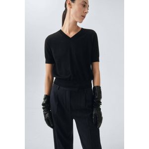 Mango gebreide trui met wol zwart