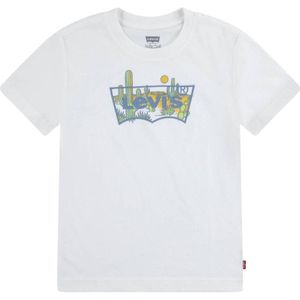 Levi's Kids T-shirt met logo wit/groen