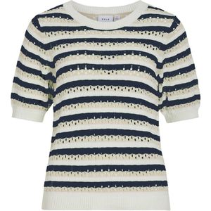 VILA - Shirt - Katoen - Ronde Hals - Korte Mouwen - Regular Fit