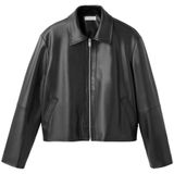 MANGO TEEN - Imitatieleren Jas - Zwart - Leren Jassen
