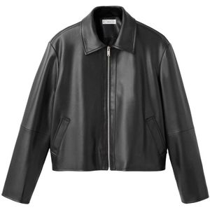 MANGO TEEN - Imitatieleren Jas - Zwart - Leren Jassen