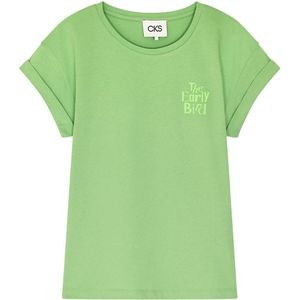 CKS T-shirt met tekst groen