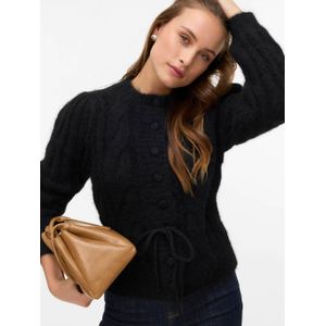 VERO MODA vest zwart met kabels
