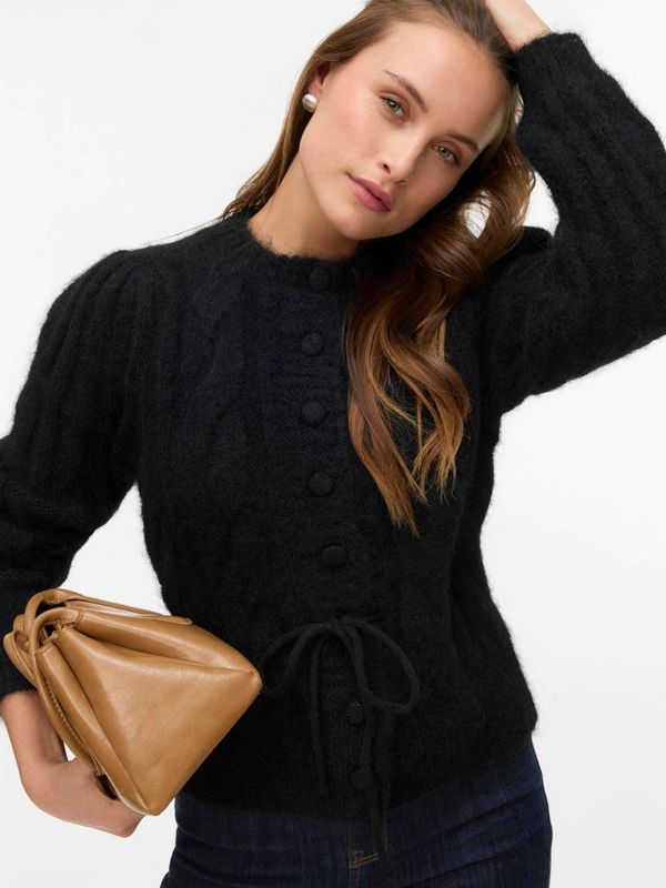 VERO MODA vest zwart met kabels