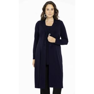 Yoek blazer van travelstof DOLCE donkerblauw