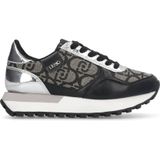 Liu Jo - Sneakers - Zwart - Leer - Jacquard Monogram