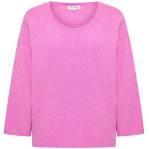 CLAUDIA BY CLAUDIA STRÄTER trui met wol magenta gebreid