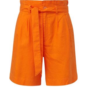 s.Oliver high waist straight fit short oranje