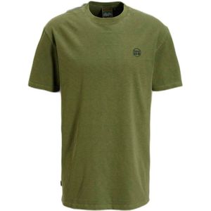 Superdry regular fit T-shirt met logo groen