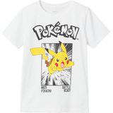 NAME IT KIDS T-shirt NKMNOISI met Pokemon printopdruk wit/geel/zwart
