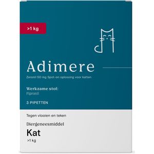 Adimere tegen vlooien en teken - kat - 3 pipetten