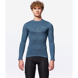 Fiets ondershirt met lange mouwen racer 2 blauw