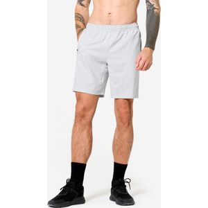 Fitness-short met zakken met rits heren parelgrijs