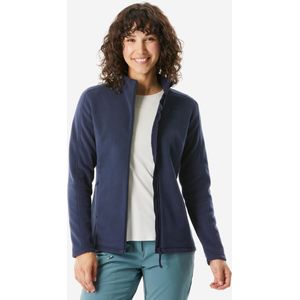 Fleece wandeljas voor dames mh 500 blauw