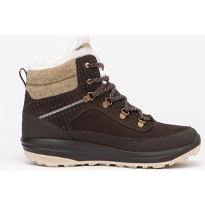 Warme waterdichte wandelschoenen nh900 leer voor dames bruin