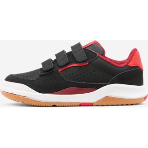 Multisportschoenen playventure city unisex kinderen klittenband leer zwart/rood