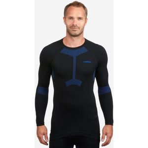 Thermoshirt voor skiën voor heren bl 580 i-soft seamless zwart/blauw