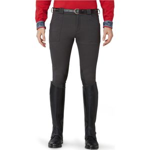 Warme rijbroek voor heren 140 warm donkergrijs