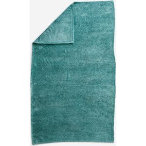 Superzachte microvezel handdoek maat l 80 x 130 cm blauw