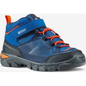 Waterdichte wandelschoenen voor kinderen mh120 mid blauw 28-34 klittenband