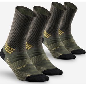 Wandelsokken hike 900 high kaki 2 paar