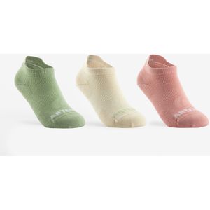 Tennissokken - Laag - 3 Paar - Groen Beige Roze