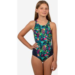 Badpak 500 kamiye alg meisjes blauw/roze