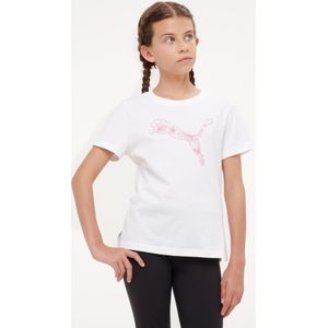 Katoenen t-shirt voor meisjes wit