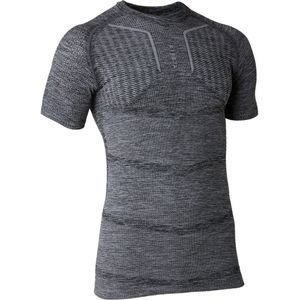 Thermoshirt unisex keepdry 500 korte mouwen gemêleerd grijs