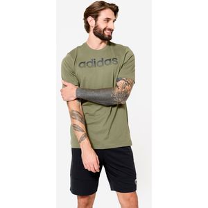 Fitness t-shirt voor heren olijfgroen