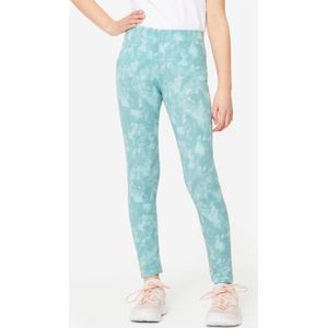 Katoenen meisjeslegging kaki met print