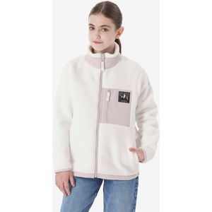 Warme fleece jas nh900 voor kinderen wit en paars