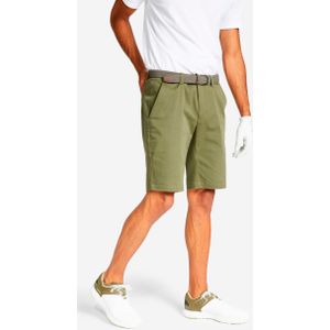 Golfshort mw500 heren chino katoen kaki